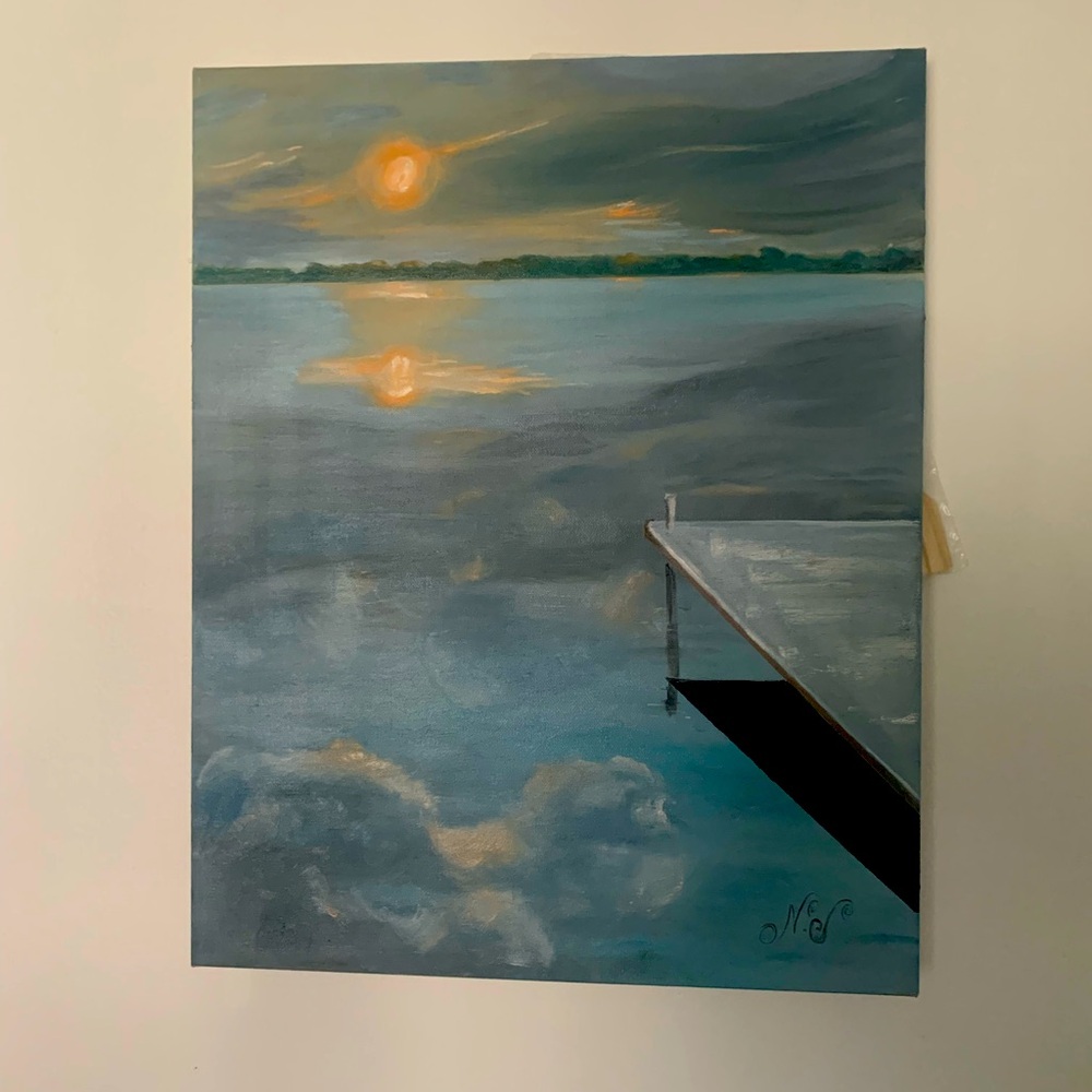 Original signed 20*16” best quality oil paint on canvas